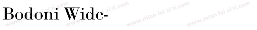 Bodoni Wide字体转换